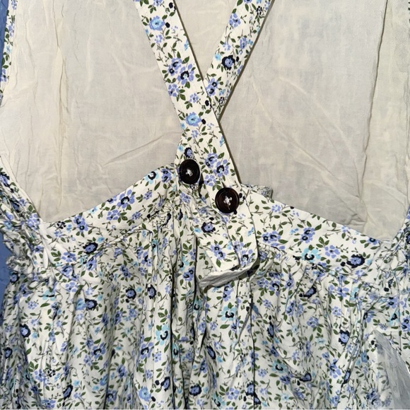 Free People Tea Camo Floral Mini Dress Size Large - Picture 5 of 9